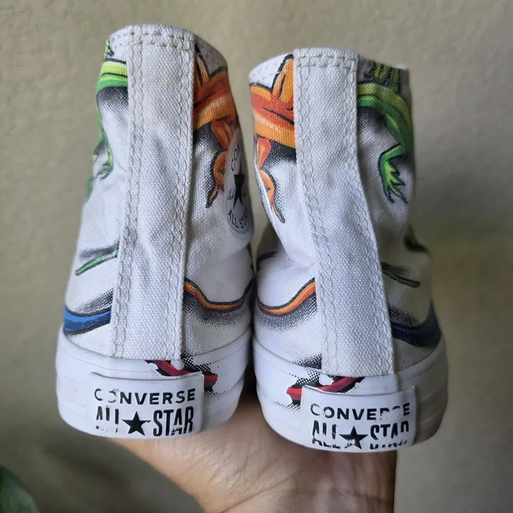 Converse Chuck Taylor All Star Hi Top Lizard Gecko Sneaker Big Kids Size 3